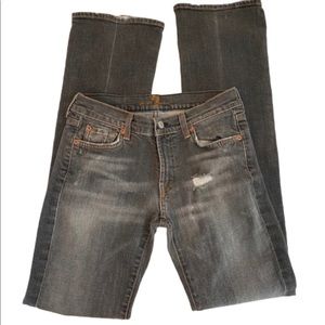 7 For All Mankind distressed bootcut jeans size 29